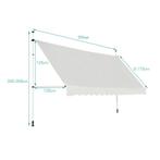 2dekans | Coast Uitschuifbaar Zonnescherm - Waterdicht - UV, Tuin en Terras, Overkappingen, Ophalen of Verzenden, Zo goed als nieuw