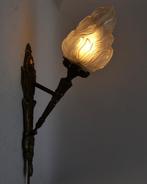 Wandlamp - Glas, Messing, Antiek en Kunst