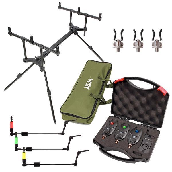 NGT Slider Rodpod Set Deluxe, Watersport en Boten, Hengelsport | Algemeen, Nieuw, Verzenden