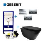 Geberit UP100 Toiletset set10 Wiesbaden Stereo Mat Zwart met, Nieuw, Overige typen, Ophalen of Verzenden