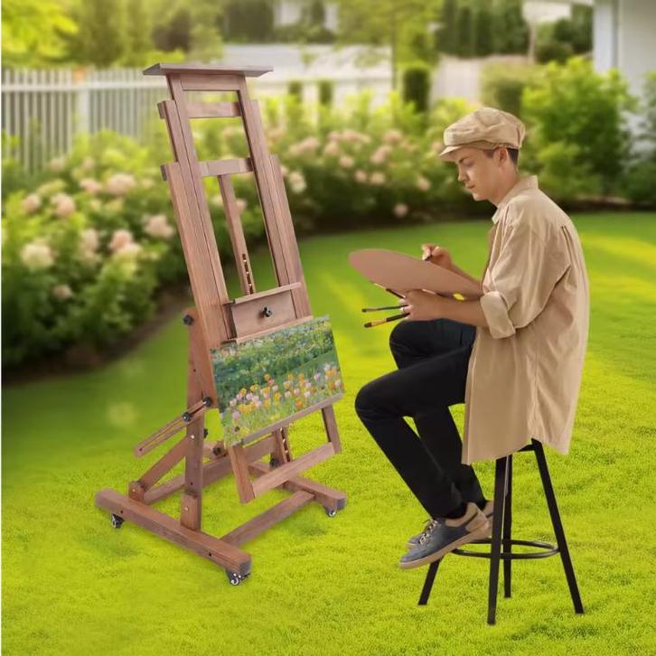 Professionele Studio Schilderezel van Massief Hout, Hobby en Vrije tijd, Schilderen, Nieuw, Verzenden