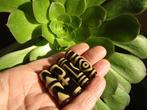 4 Ivory DZI - Tiger Tooth, Treasure Vase, Heaven & Earth, 1