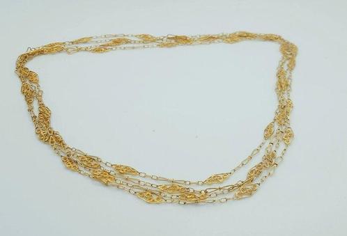 Halsketting - 19.2 kt. Geel goud - Trancelim met filigraan, Sieraden, Tassen en Uiterlijk, Kettingen
