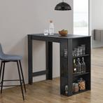 Bartafel Danderyd met 3 planken 120x60x105,5 cm zwart [en.ca, Huis en Inrichting, Tafels | Eettafels, Verzenden, Nieuw