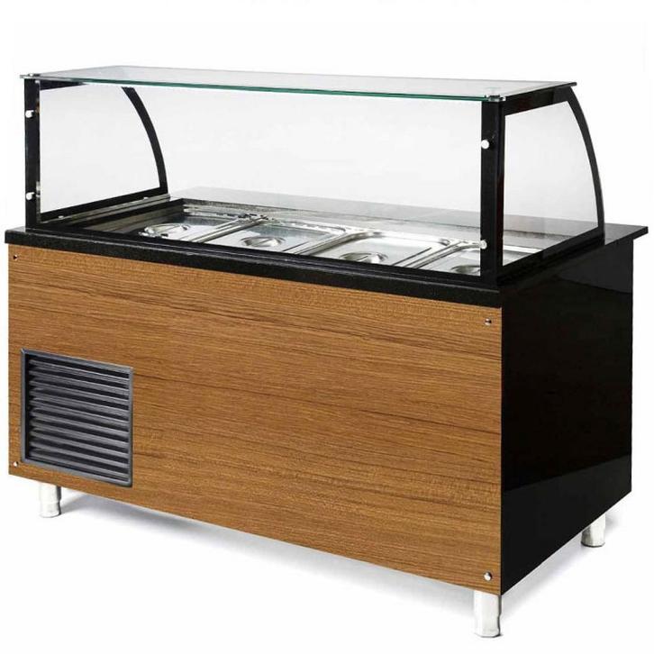 Saladebar / gekoelde vitrine 200 cm | LED | Graniet | Horeca, Zakelijke goederen, Horeca | Keukenapparatuur, Nieuw in verpakking
