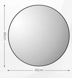 Ronde Wandspiegel Zwart Metaal – Luxe Badkamer en Hal, Verzenden, Nieuw