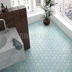 Vloertegel / wandtegel hexagon 11,6x10,1 mat blue clair, Keramiek, Nieuw, Ophalen of Verzenden, 10 m² of meer