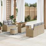 vidaXL Tuin Sofa Set 8 pcs Beige poly rattan, Verzenden, Nieuw
