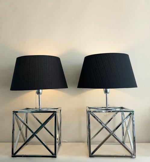 VandeHeg - Buffet tafellamp (2) - Verchroomd - XL Design, Antiek en Kunst, Curiosa en Brocante