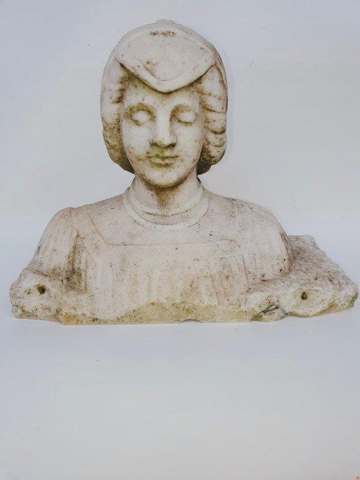 Buste - 27 cm - Marmer, Antiek en Kunst, Antiek | Keramiek en Aardewerk