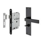 Deurbeslag set Nova op schild met toilet-/badkamer sluiti..., Ophalen of Verzenden, Nieuw, IJzer, Klink of Kruk