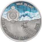 Niue. 2 Dollars 2023 Loggerhead Sea Turtle - Lifelong