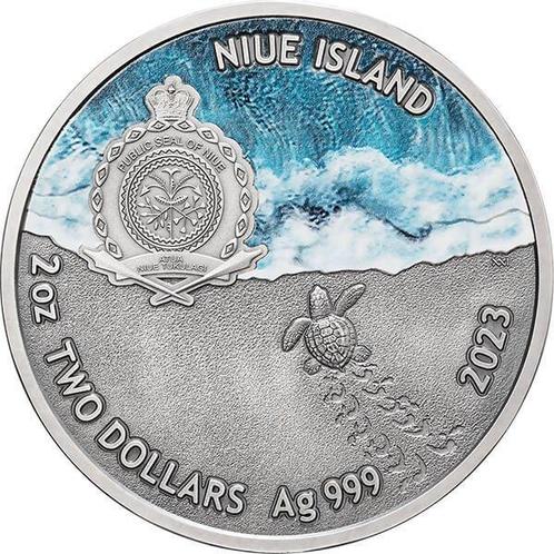 Niue. 2 Dollars 2023 Loggerhead Sea Turtle - Lifelong, Postzegels en Munten, Munten | Europa | Niet-Euromunten