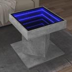 vidaXL Salontafel met LED 50x50x45 cm bewerkt hout, Huis en Inrichting, Tafels | Salontafels, Verzenden, Nieuw, Overige houtsoorten