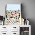 Wereld Steden Canvas Poster – Reis Stadslandschap Decor, Verzenden, Nieuw