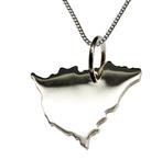 Zilveren Landkaart Nicaragua ketting hanger, Verzenden, Nieuw