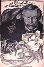 Engelse prime minister David Lloyd George op spotprent, Antiek en Kunst, Kunst | Litho's en Zeefdrukken, Verzenden