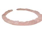 Veiling - Rozenkwarts Collier | Rough Faceted Beads | Kettin, Sieraden, Tassen en Uiterlijk, Kettingen, Nieuw