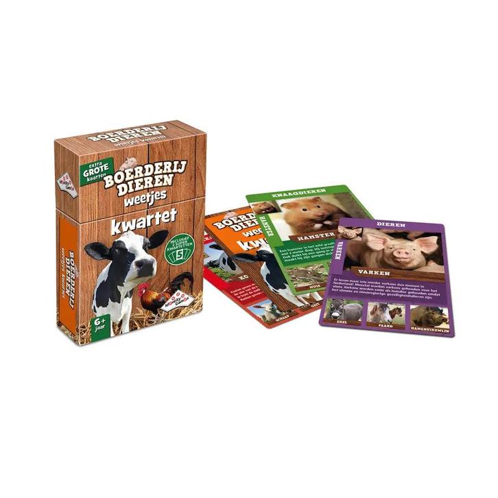 Identity Games Boerderijdieren Weetjes Kwartet Kaartspel (Ni, Hobby en Vrije tijd, Gezelschapsspellen | Kaartspellen, Nieuw, Verzenden