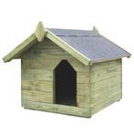 Hondenhok met opklapbaar dak gempregneerd grenenhout, Nieuw, Verzenden