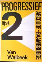 Stem lijst 2 Van Walbeek op vintage poster (lijst optie), Verzenden, Nieuw, Overige onderwerpen, Met lijst