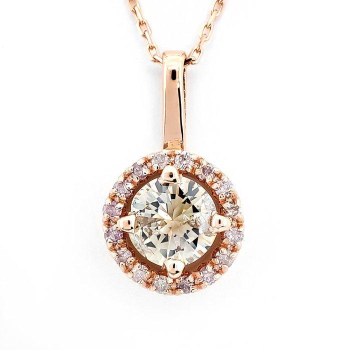 Zonder Minimumprijs - Hanger - 14 karaat Roségoud - 0.74ct., Sieraden, Tassen en Uiterlijk, Antieke sieraden