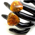 Oude amber Reuleaux-manchetknopen in zilver 875 - Barnsteen
