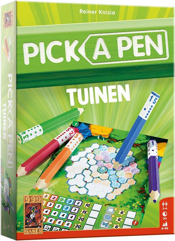 Pick A Pen - Tuinen | 999 Games - Dobbelspellen, Hobby en Vrije tijd, Gezelschapsspellen | Bordspellen, Nieuw, Verzenden