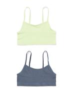 HEMA Kindertops rib naadloos - 2 stuks lime, Verzenden, Nieuw