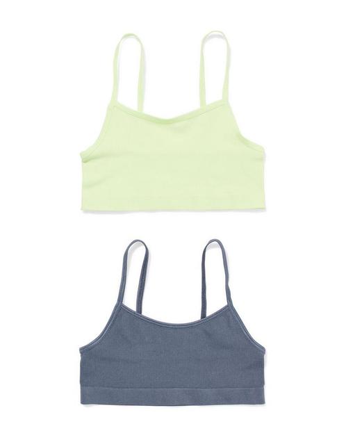 HEMA Kindertops rib naadloos - 2 stuks lime, Kinderen en Baby's, Kinderkleding | Overige, Nieuw, Verzenden