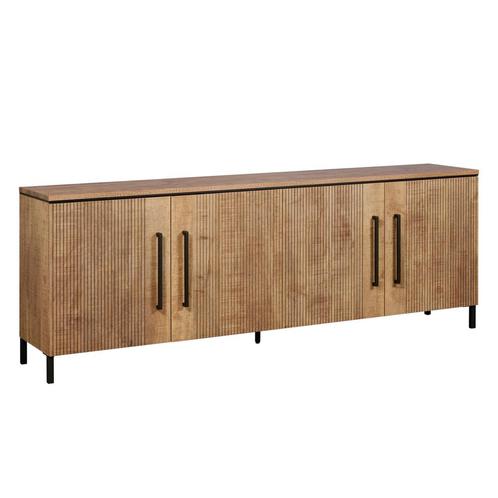 SALE: -17% Woonexpress Dressoir Culemborg - Houtlook/Metaal, Huis en Inrichting, Kasten | Dressoirs, 75 cm of meer, Nieuw, 200 cm of meer