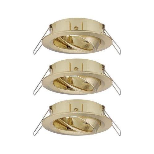 Paulmann - Inbouw armatuur rond kantelbaar Messing, Huis en Inrichting, Lampen | Plafondlampen, Nieuw, Verzenden