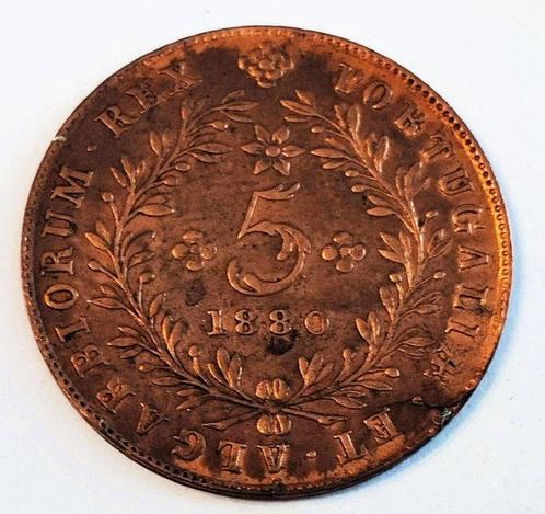 Azoren, Portugal. D. Luís I (1861-1889). 5 + 10 + 20 Réis -, Postzegels en Munten, Munten | Europa | Niet-Euromunten