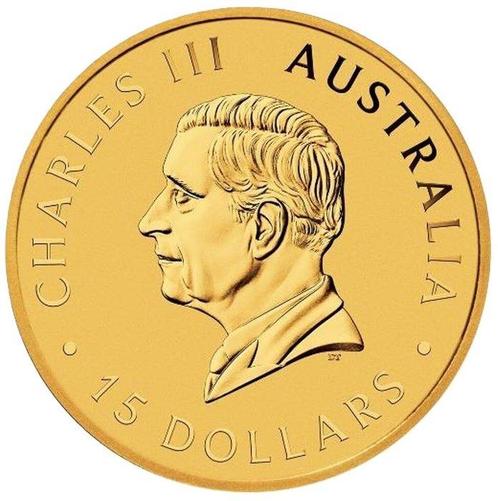 Australië. 15 Dollars 2025 Kookaburra 1/10 oz Goldmünze Gold, Postzegels en Munten, Edelmetalen en Baren