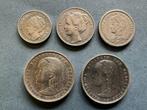 Nederland. Wilhelmina. 25 cent 1928, 1/2 gulden 1907 en