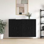vidaXL Wandgemonteerde Kasten 2 pcs Zwart eiken 69.5 x 34 x, Huis en Inrichting, Verzenden, Nieuw, 50 tot 100 cm, Minder dan 100 cm