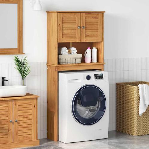 vidaXL Wasmachinekast met plank VIGO Honingbruin 72,5 x 27 x, Huis en Inrichting, Tafels | Kaptafels, Nieuw, Verzenden