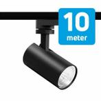 10x LED Railverlichting Railspot + 10 Meter Rails - Zwart