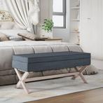 vidaXL Opbergkruk 110x45x49 cm fluweel donkergrijs, Huis en Inrichting, Banken | Voetenbanken en Poefen, Verzenden, Nieuw