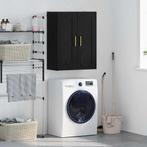 vidaXL Wandkast Zwart Eiken 69,5 x 34 x 90 cm Bewerkt hout, Minder dan 50 cm, Verzenden, Nieuw, Minder dan 100 cm