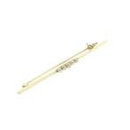 Vintage gouden broche met cultivéparels, Sieraden, Tassen en Uiterlijk, Broches, Gebruikt, Overige kleuren, Ophalen of Verzenden