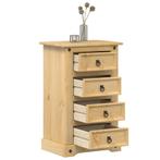 vidaXL Nachtkastje Corona 53x39x84 cm massief grenenhout, Verzenden, Nieuw, Hout