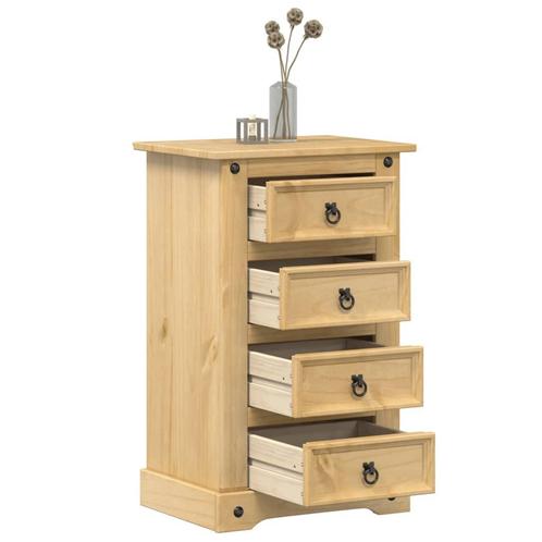 vidaXL Nachtkastje Corona 53x39x84 cm massief grenenhout, Huis en Inrichting, Slaapkamer | Nachtkastjes, Nieuw, Hout, Verzenden