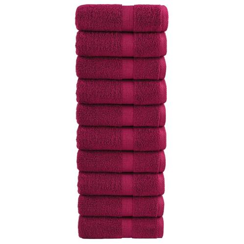 vidaXL Gastendoekjes SOLUND 10 st 600 g/m² 30x30 cm, Huis en Inrichting, Badkamer | Badtextiel en Accessoires, Rood, Nieuw, Verzenden