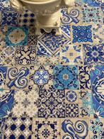 san leucio - zonnig mediterraan tafelkleed met blauwe en