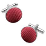 Fako Bijoux® - Manchetknopen - Staal & Streep - Ø 16mm -, Verzenden, Nieuw