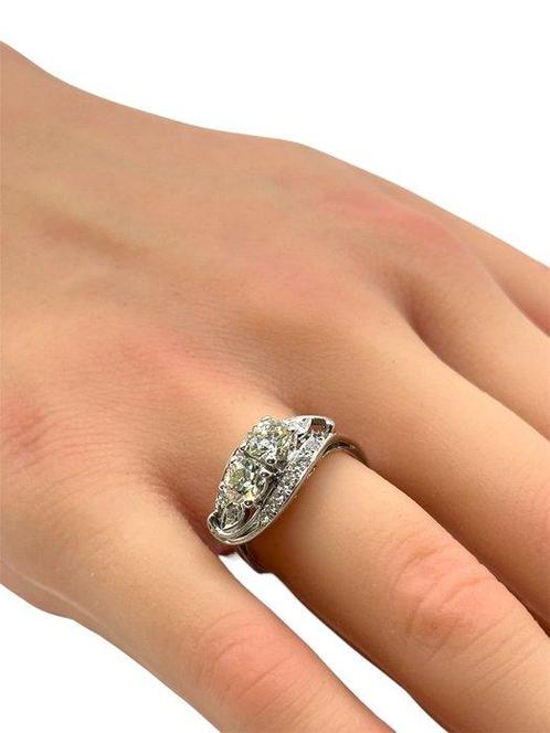 Ring - 14 karaat Geel goud, Prachtige vintage 14K gouden en, Sieraden, Tassen en Uiterlijk, Ringen