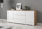 Dressoir eiken Wit - 150cm - Opbergkast - Kast - Modern, Huis en Inrichting, Kasten | Dressoirs, Nieuw, 150 tot 200 cm, 25 tot 50 cm