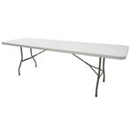MaxxGarden Vouwtafel - Tuintafel - 244x74x74 cm - Wit, Verzenden, Nieuw