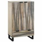 vidaXL Media-opslagkasten en rekken Wit en zwart 60 x 33 x, Huis en Inrichting, Minder dan 50 cm, Verzenden, 100 tot 150 cm, Nieuw